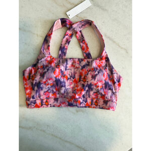 Women's SENITA ATHLETICS Sports Bra M Purple Orange Dreamweaver